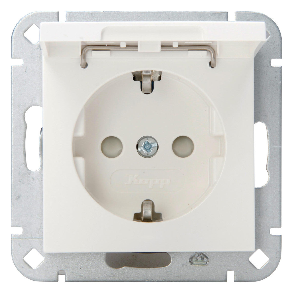 KOPP Steckdose 1f rws glz UP m.BS Klappd 940129002 IP20