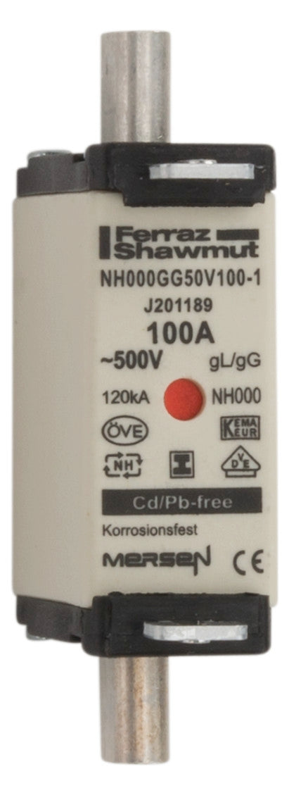 MERSEN NH-Sicherungseinsatz 100A NH000 NH000GG50V100-1 500VAC gG Kombik