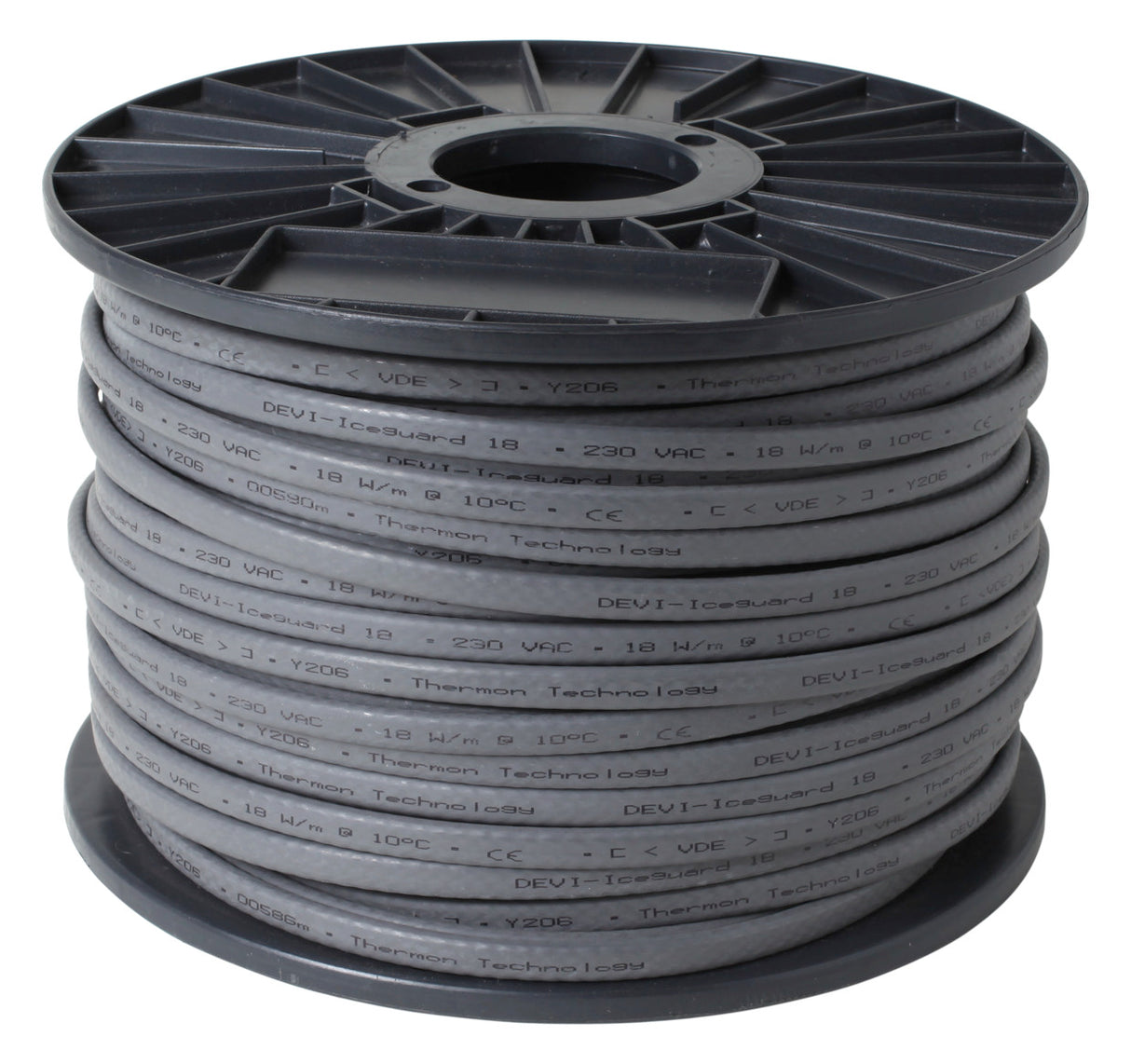 DEVI Heizband Dachrinne/fläche 18W/m sw DEVIiceguard 18 240V 750m 2adrig