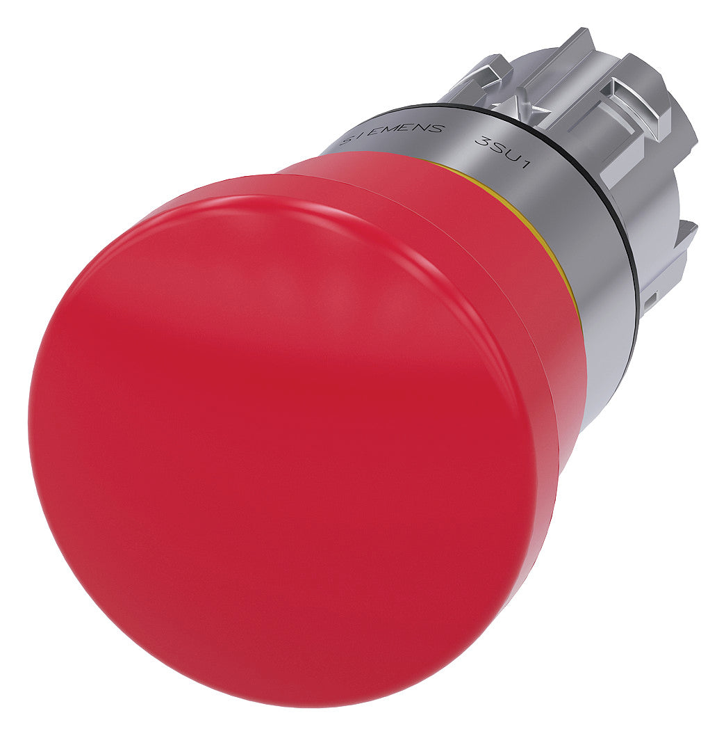 SIEMENS Not-Aus Taster EB IP68 ZugEntr 3SU1050-1HA20-0AA0 1Ö 22mm Schraub