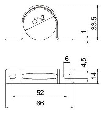 BETTERMANN Befestigungsschelle 1f 32mm 605 32 G zweilappig ST