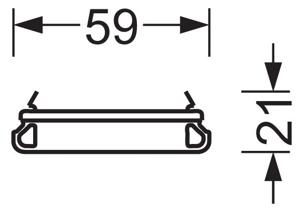 REGIOLUX Blindabd sw Kst L768mm B56mm SRBKS /0750 sw RAL9005 H17mm