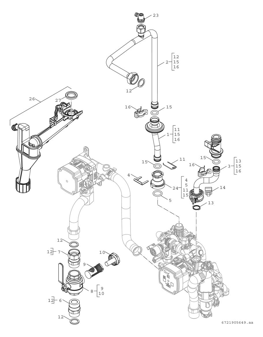 Bosch Hybridsystem, wandhängend CSH5800iG 15 P 23, mit Touch-Bedienfeld | 7738101104