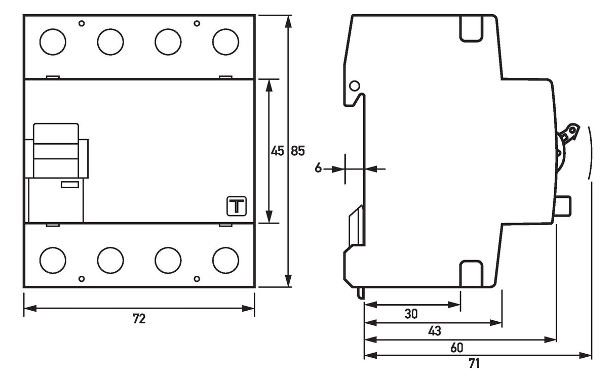 DOEPKE FI-Schutzschalter B 4p 400V 100A DFS4 100-4/0,30-B SK S 0,3A sel 4TE REG