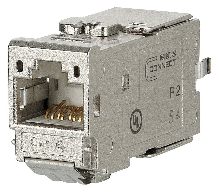 METZ CONNECT Modular-Buchse Cat6A RJ45 180° 130B11-E 26-22AWG Schirm rnd si