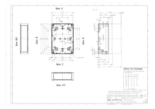 SPELSBERG Leergehäuse Kst IP66 ET123mm TK PS 1813-13f-o B180xH137xT137mm