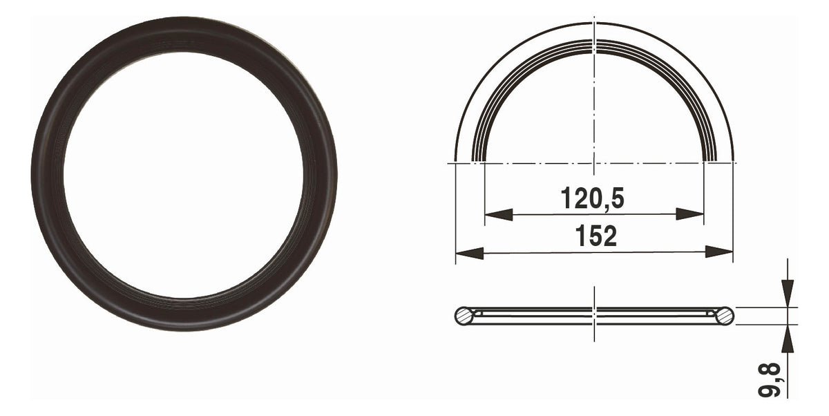 Bosch Ersatzteil TTNR: 63043454 Dichtring 120x152x10mm everp