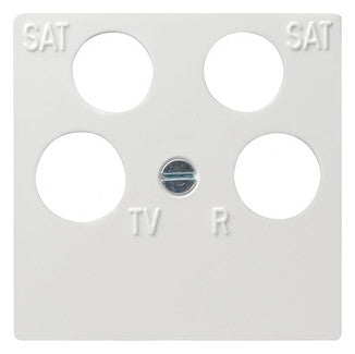 GIRA Zentralplatte Sat/TV/Radio 4f rws System 55 025903 Schraubbef m.Aufdr