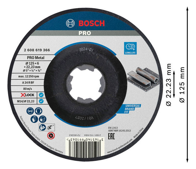 BOSCH-EW 125x6mm f.Metall 2608619366