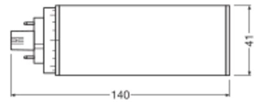 LEDVANCE LED-Röhrenlampe GX24q-3 10W ws DULUX LED T/E26 HF & AC MAINS V 10W 4000