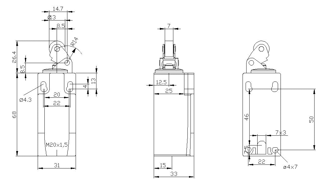 SIEMENS Einzelpositionsschalter 1S 1Ö 1W 3SE5212-0CE10 Metall Winkelrollenhebel