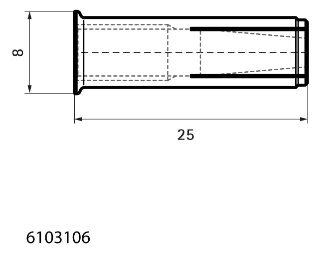 Walraven Einschlaganker WDI1L ev M6x25 gelippt un-/gerissener Beton | 6103106