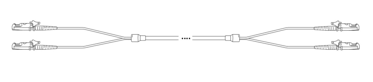 Breakout I-V(ZN)HH 4E9/125µm E2000®/APC-E2000®/APC 1m Stück