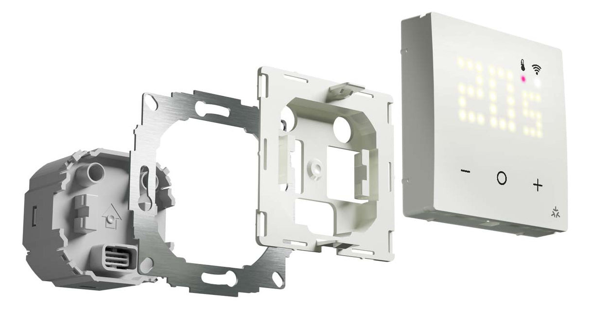 EBERLE Raumtemperaturregler UP Funkb rws UTE 3500-RAL9010-G-55 glz Bedienelement