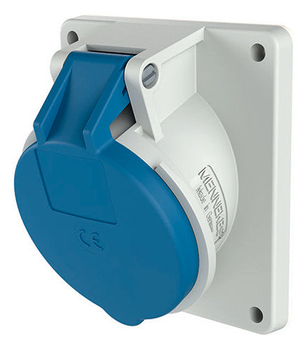 MENNEKES CEE-Anbausteckdose 7p 16A 9h 737 230V/bl IP44 Schraubkl abgew Kst