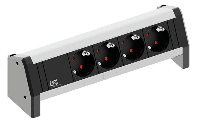 BACHMANN Steckdosenleiste 4f sw 35° IP20 DESK 902.0049