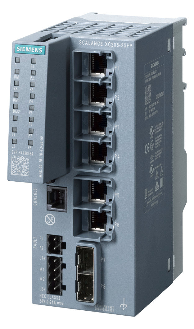SIEMENS Switch Hutschiene Managebar 6GK5206-2BS00-2AC2 6x10/100/1000Mbps