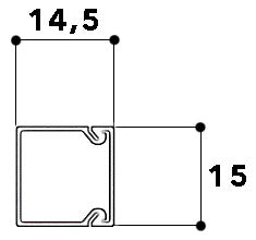 GGK Leitungsführungskanal Kst sw RAL9005 LFG 15x15 15x15x2000mm unbeh