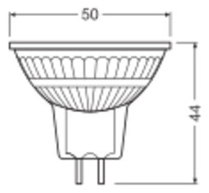 LEDVANCE LED-Reflektorlampe GU5,3 6,6W G LED MR16 43 36° DIM S 6.6W 927 GU5. 2700