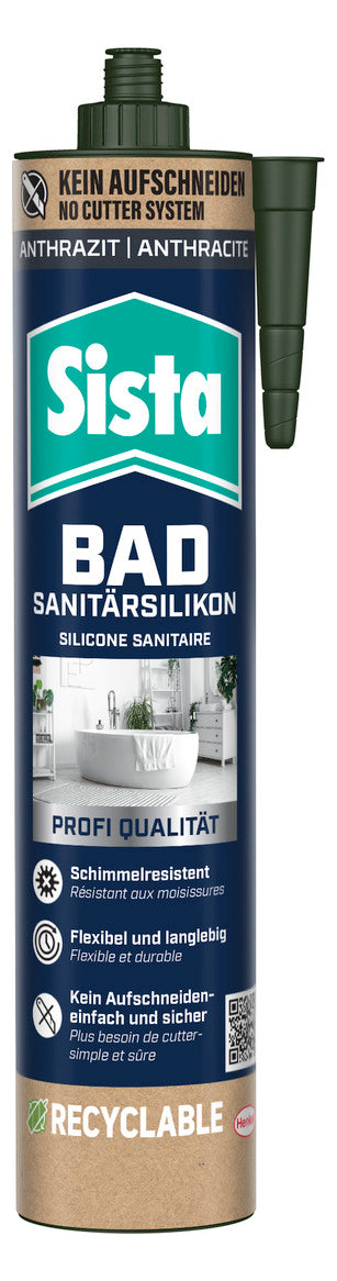 Walraven Sista Rush Sanitärsilikon 280ml schimmelresistent anthrazit | HE-SRUAN