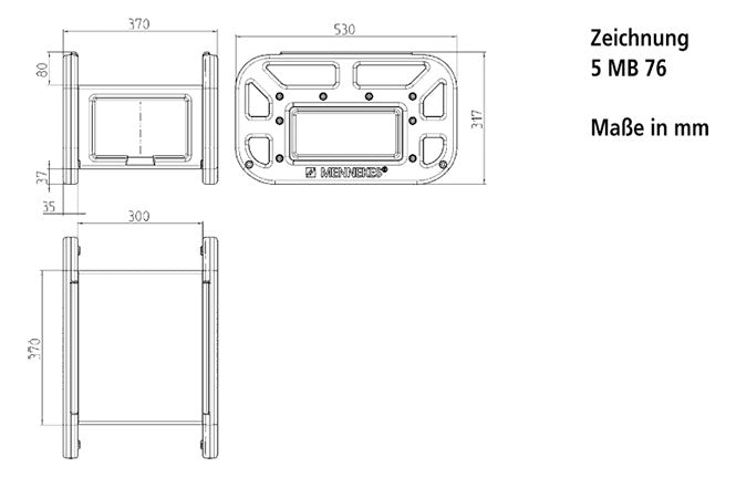 MENNEKES CEE-Kombi Kst sw IP44 6Steckd 9502969SW 1x16A5p400V 1x32A5p400V