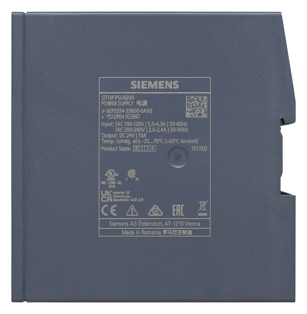 SIEMENS Gleichstromversorgung REG 24-28V 6EP3334-3SB00-0AX0 240W 200-240VAC 10A