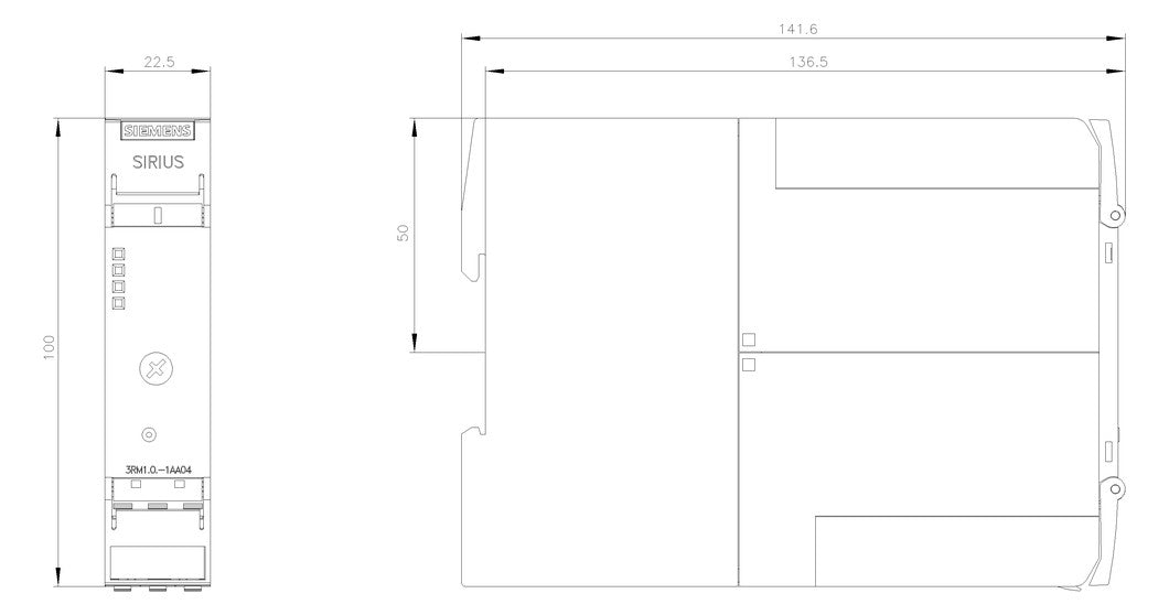SIEMENS Wendestarter 3kW 24V DC 7A IP20 3RM1207-1AA04 1,6-7A