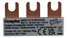 DOEPKE Phasenschiene 1ph 17,5mm 0,051mm Eurovario EV-S G 1.3.70 10qmm 70A Gabel