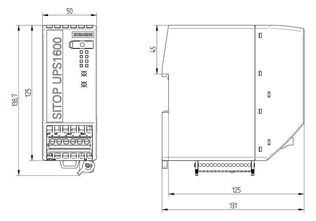 SIEMENS USV REG 240VA 24V 50x125x125mm 6EP4134-3AB00-1AY0