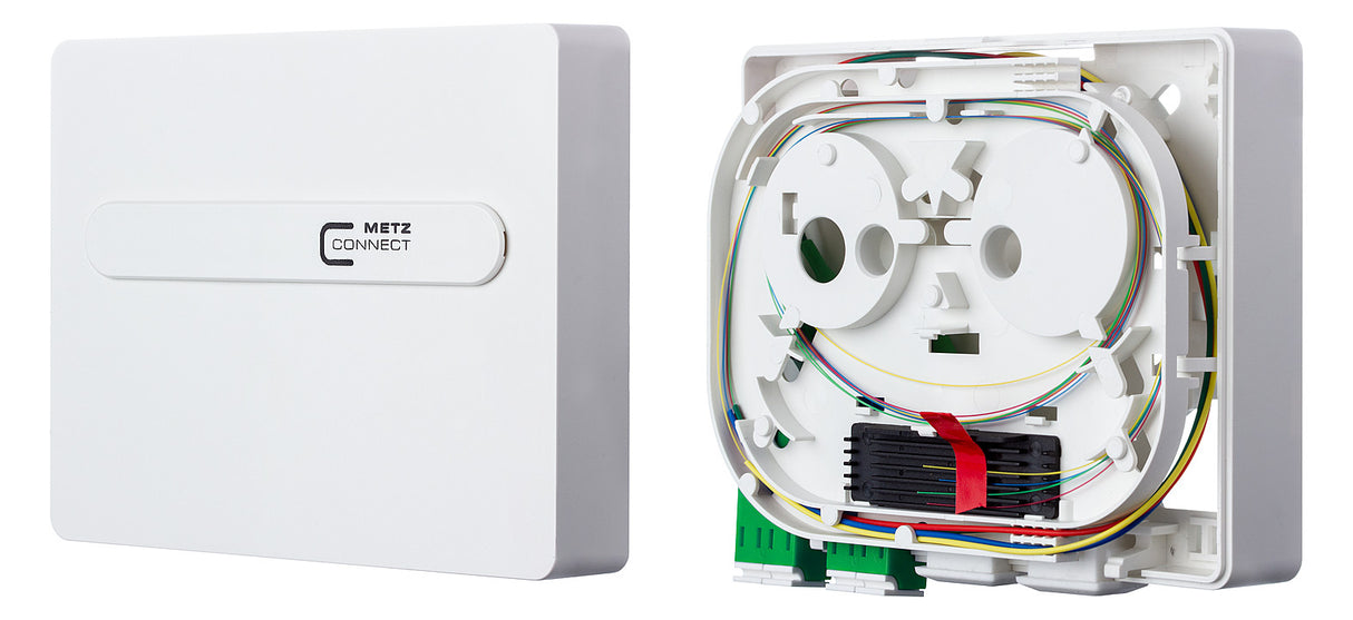 METZ CONNECT LWL-Anschlussdose 2xLC-D AP 1501197G02HC UP ws ger Wickelvorrat