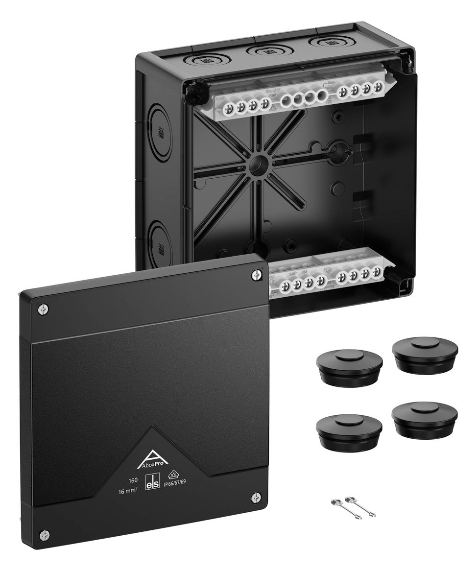 SPELSBERG Abzweigkasten 182x182mm Kst sw Abox Pro 160-16²/sw IP66/IP67/IP69 IK09
