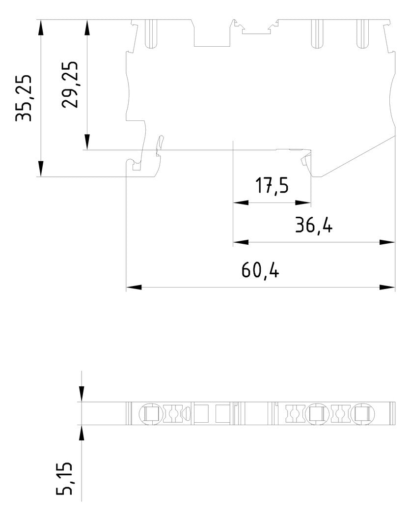 SIEMENS Schutzleiter-Reihenklemme gn/ge 8WH6003-0CF07 0,14-4qmm 1Etage TS35