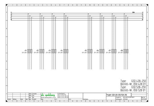SPELSBERG Sicherungsgehäuse 250A IP65 GSD 428-250 Schraubsich oben Kst 8grp