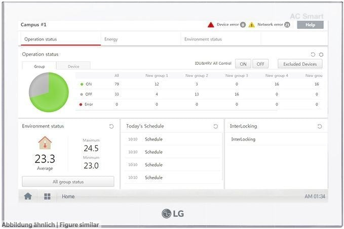 Zentralsteuerung LG PACS5A000 AC Smart 5 mit HTML5-Bedienoberfläche, Zubehör