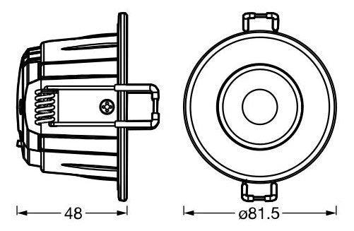 OSRAM-LEDVANCE LED-Einbaustrahler 4-6W SP CBO FIX V 6W CPS DIM 60DEG IP65 Konv