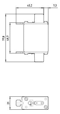 SIEMENS NH-Sicherungseinsatz 50A NH000 3NA7820 500VAC gG Kombik