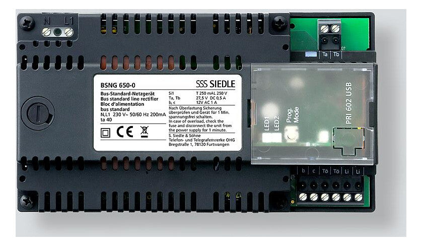 SIEDLE Steuergerät Türstat 12V AC Bus BSNG 650-0 Hutschiene Türöffn IP30