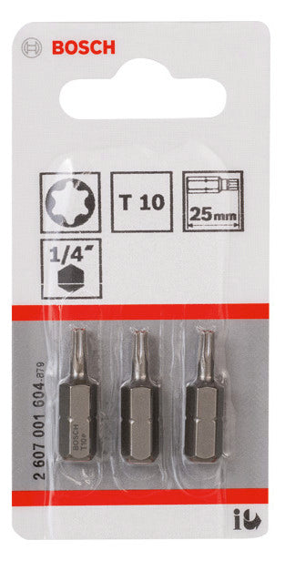 BOSCH-EW Bit TX10 L=25mm 6,4mm(1/4) 2607001604