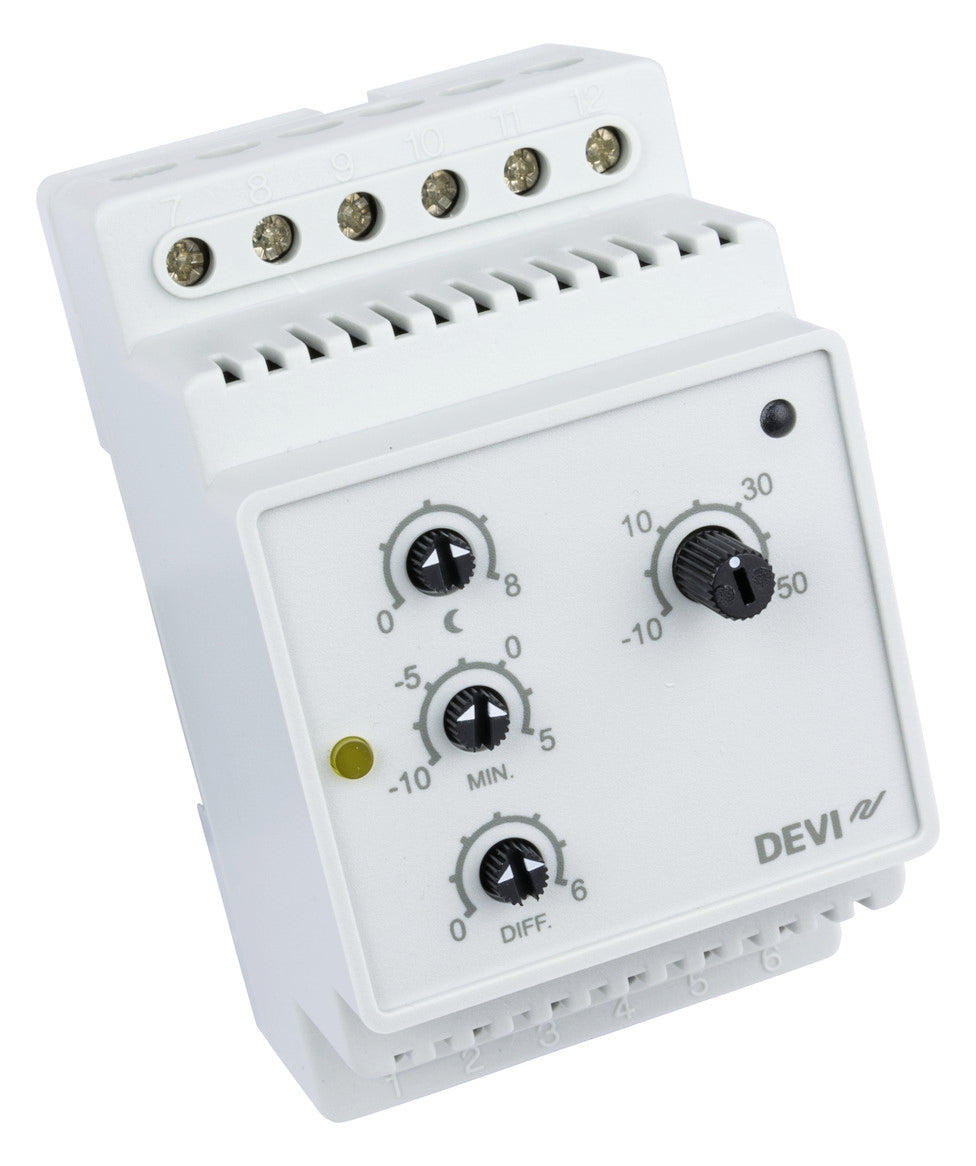 DEVI Temperaturregler analog Fernfühler DEVIreg 316 230V -10-5°C/frost Wechs