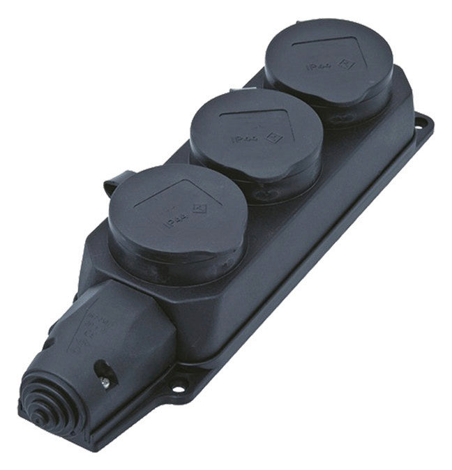 BACHMANN Steckdosenleiste 3f sw 35° IP44 381.109