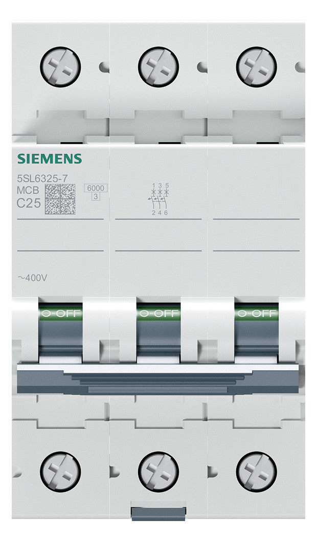 SIEMENS Leitungsschutzschalter UC C 25A 5SL6325-7 3p 400V 3TE 50Hz IP20