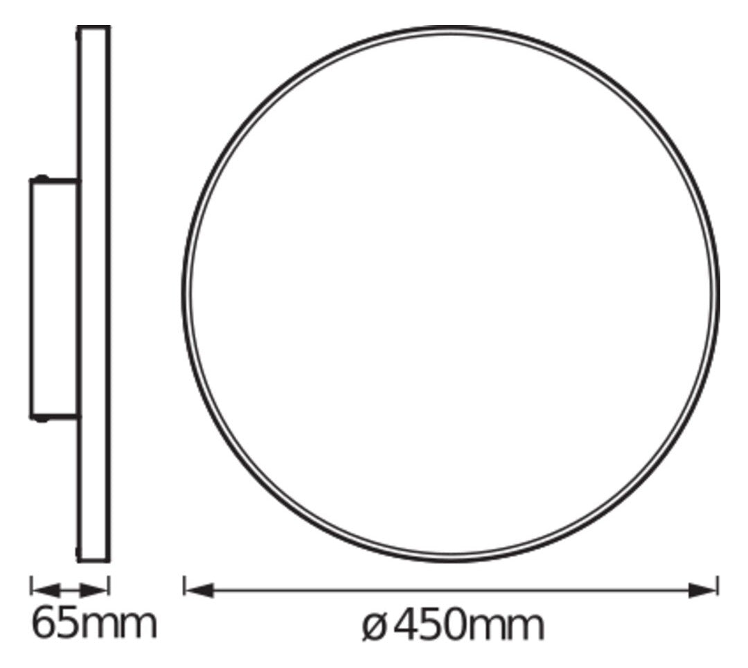 LEDVANCE LED-Anbauleuchte 28W 3000K ws Planon Frameless Round 450mm 28W 30 2700
