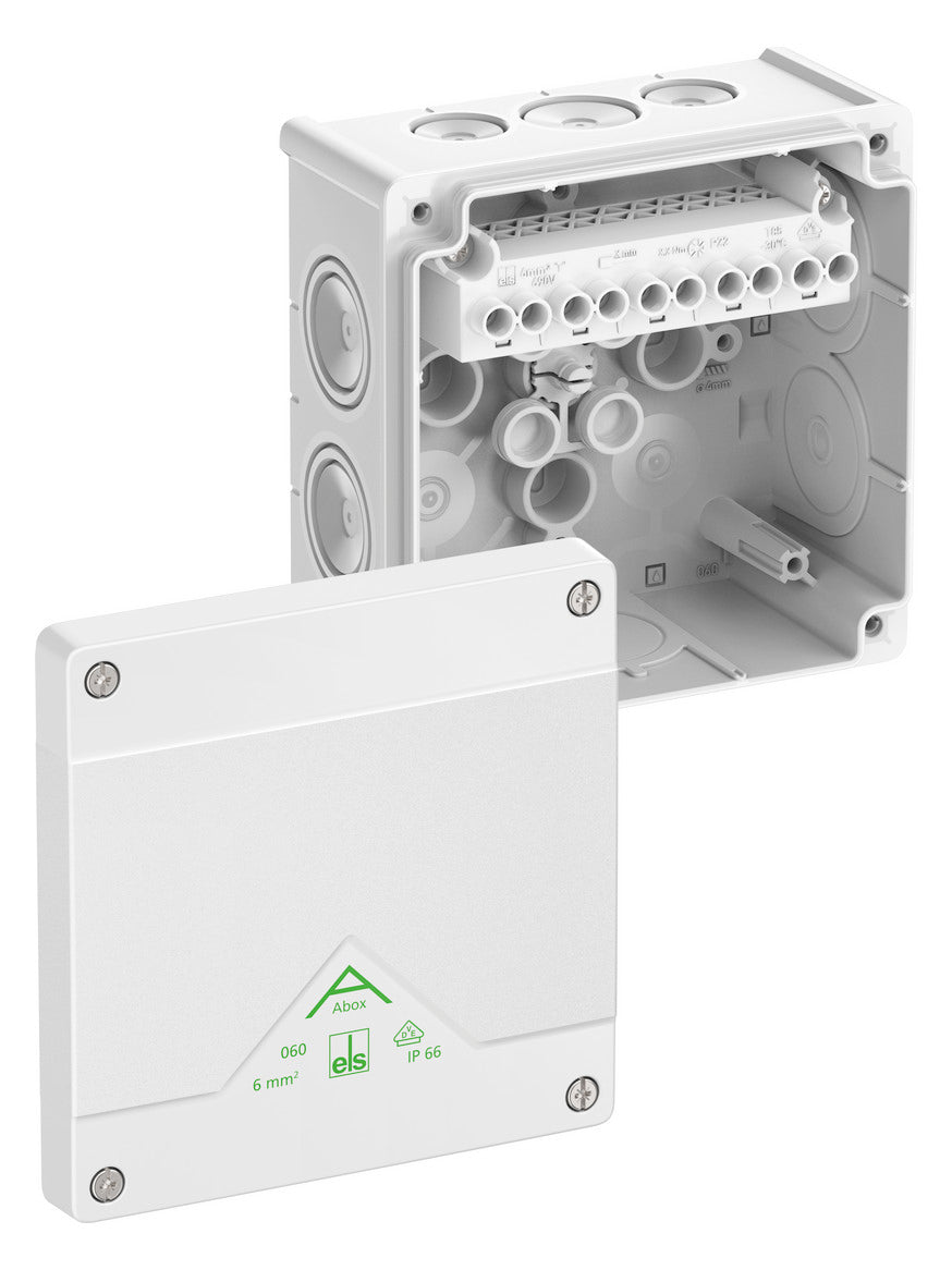 SPELSBERG Abzweigkasten 127x127mm Kst ws Abox 060-6²/w IP66 IK07 hfr