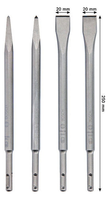 BOSCH-EW Meißelset für Bohrhammer Meißel_Spitz: 2 4Wkzg SDSplus