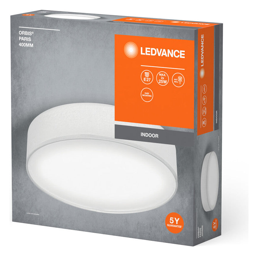 LEDVANCE LED-Anbauleuchte 10W ws Orbis Paris 400 mm 2XE27 WT