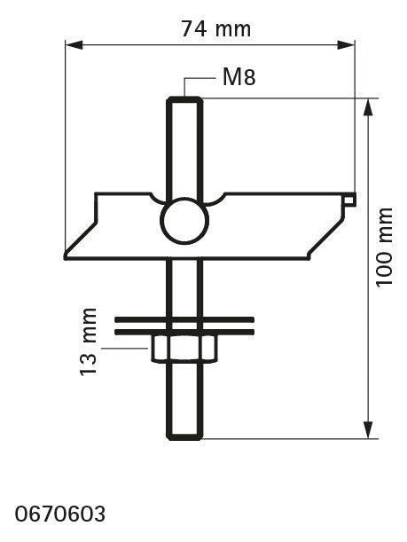 Walraven Kippdübel Gewindebolzen ev M8 x 100 mm | 0670603