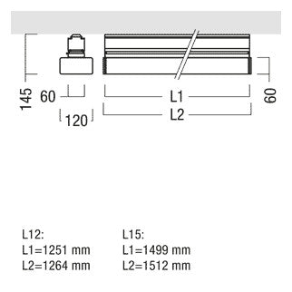 ZUMTOBEL LED-Deckenanbauleuchte 41,5W ws ECOOS2 5500-940 TEC L15 MPO LDE WH 4000K