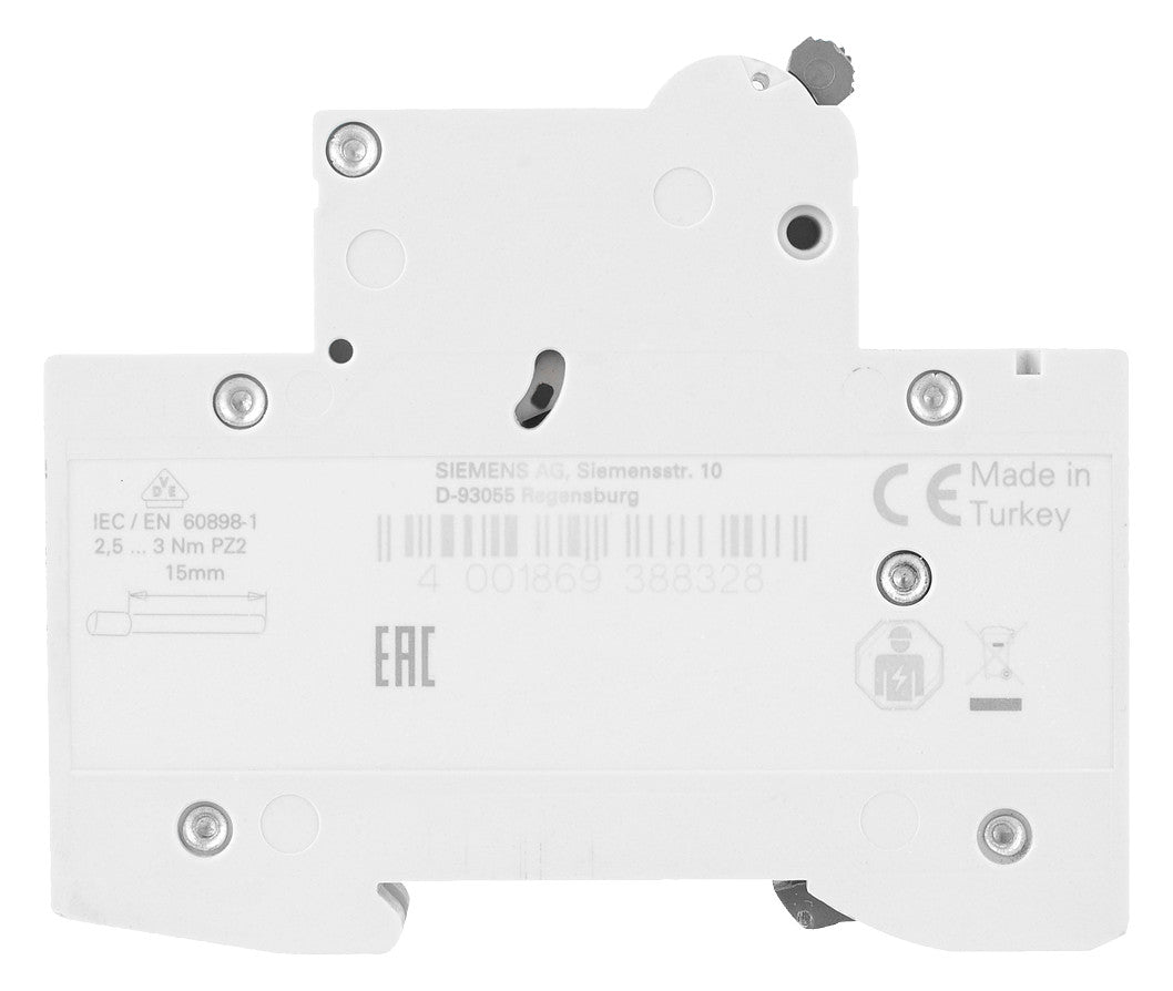 SIEMENS Leitungsschutzschalter UC B 25A 5SL6125-6 1p 400V 1TE 50Hz IP20