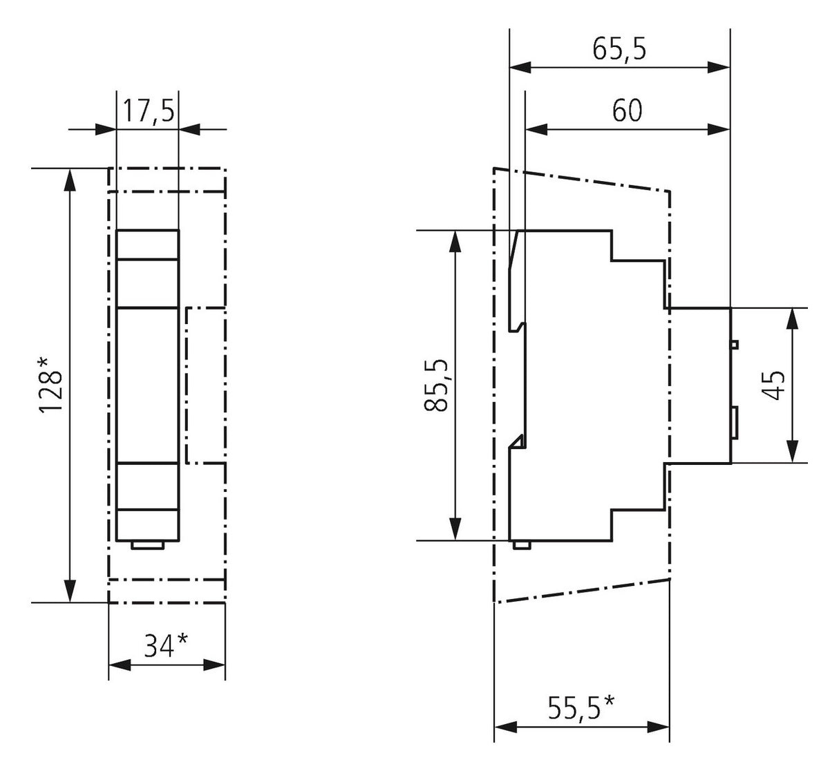 THEBEN Dämmerungsschalter REG 1S 2600W LUNA 108 plus EL 20s/ein ws IP65