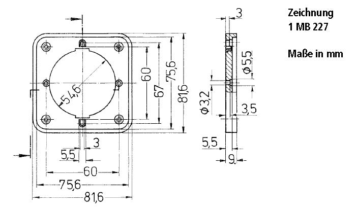 MENNEKES CEE-Flansch CEE-16A 40102